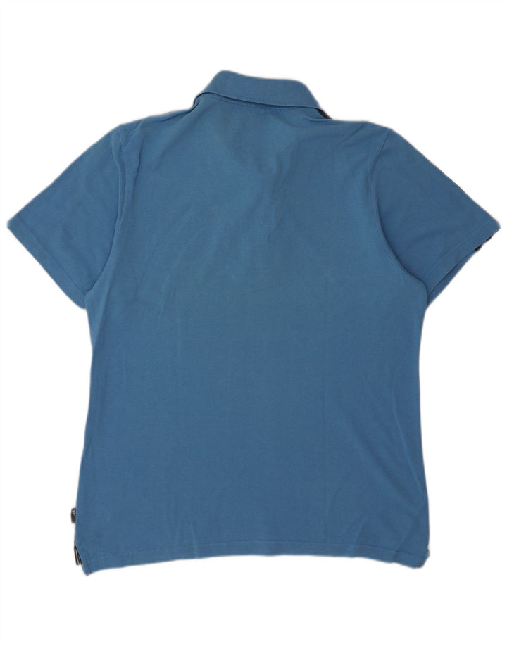 Polo ADIDAS da uomo in cotone blu medio