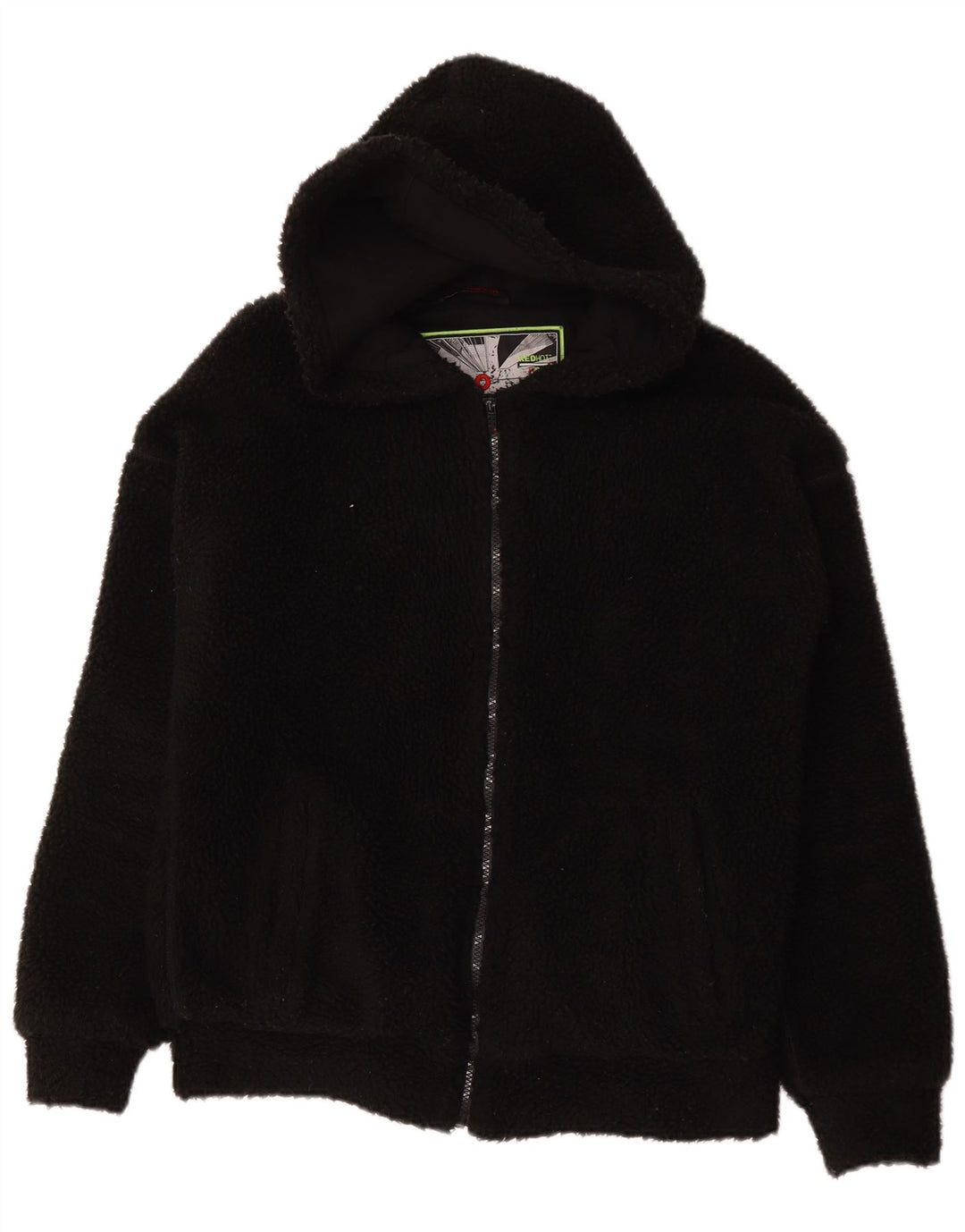 Giacca in pile con cappuccio da uomo Mistral UK 38 poliestere nero medio