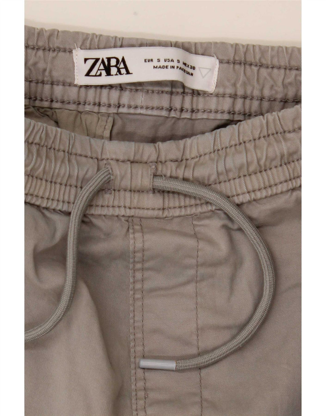 Pantaloni chino da jogging da uomo Zara piccoli W27 L28 grigi