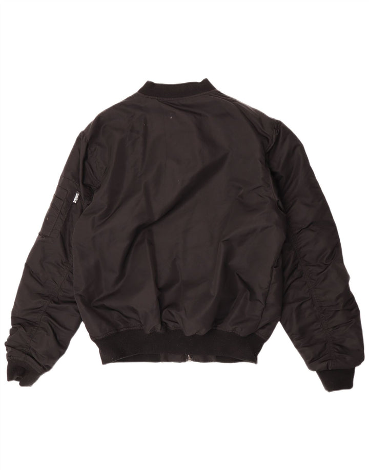 Giacca da aviatore da volo da uomo, vestibilità ampia, Snipes, UK 36, piccola, nera, in poliammide