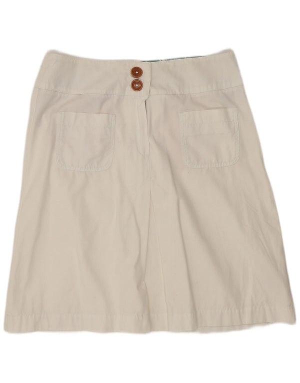 Gonna a trapezio da donna Boden UK 16 grande W32 cotone bianco