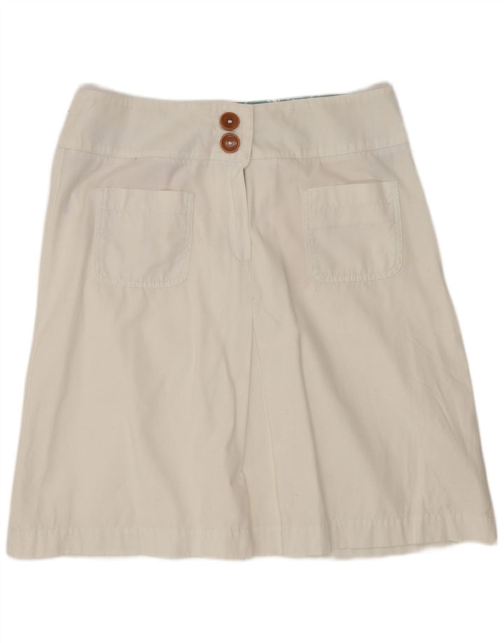Gonna a trapezio da donna Boden UK 16 grande W32 cotone bianco