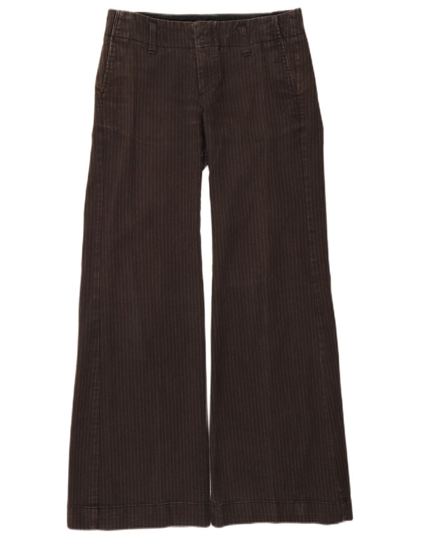 Pantaloni chino svasati da donna Gap US 4 piccoli W28 L30 gessato marrone