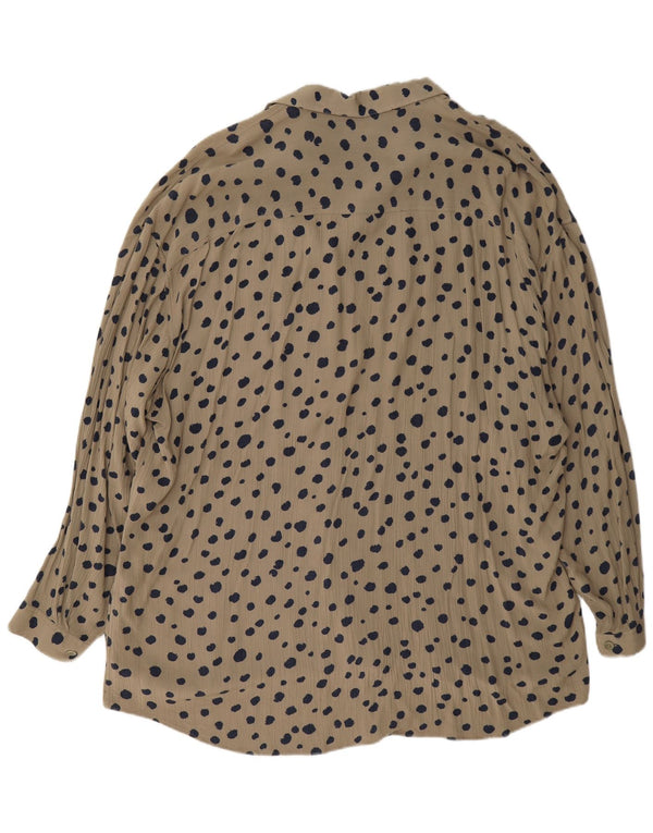Camicetta camicia da donna Armani UK 20 2XL Viscosa maculata marrone