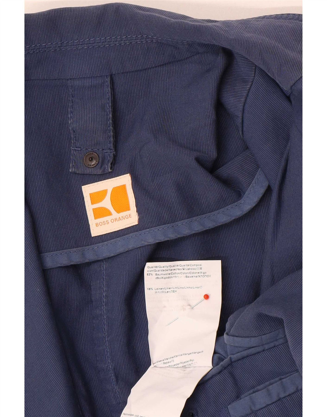 Giacca blazer da uomo a 3 bottoni Hugo Boss EU 52 XL cotone blu