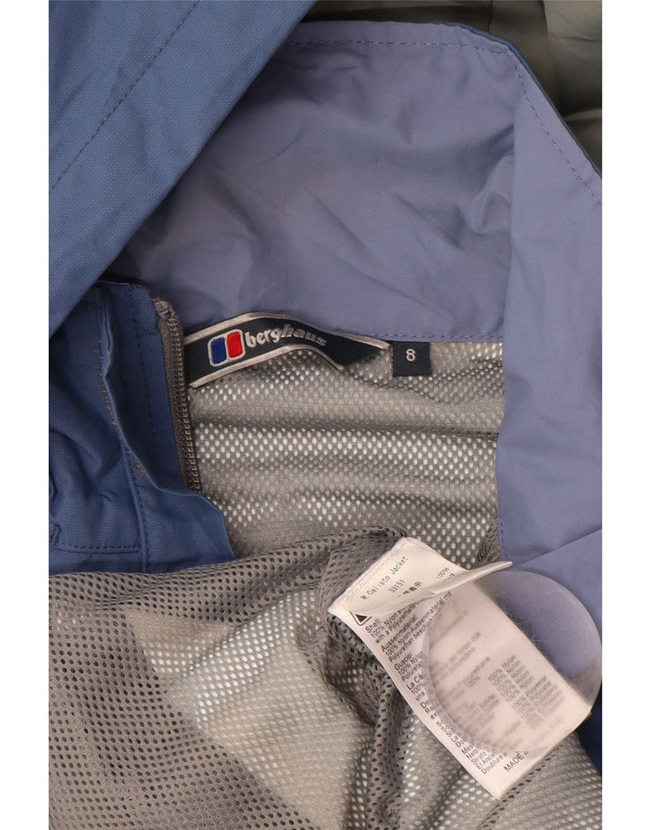 Giacca antipioggia da donna con cappuccio BERGHAUS UK 8 piccola in nylon blu