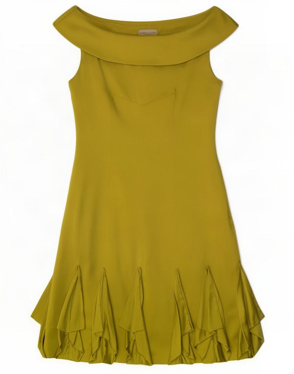 Vestito da donna con spalle scoperte Karen Millen UK 8 piccolo in seta verde