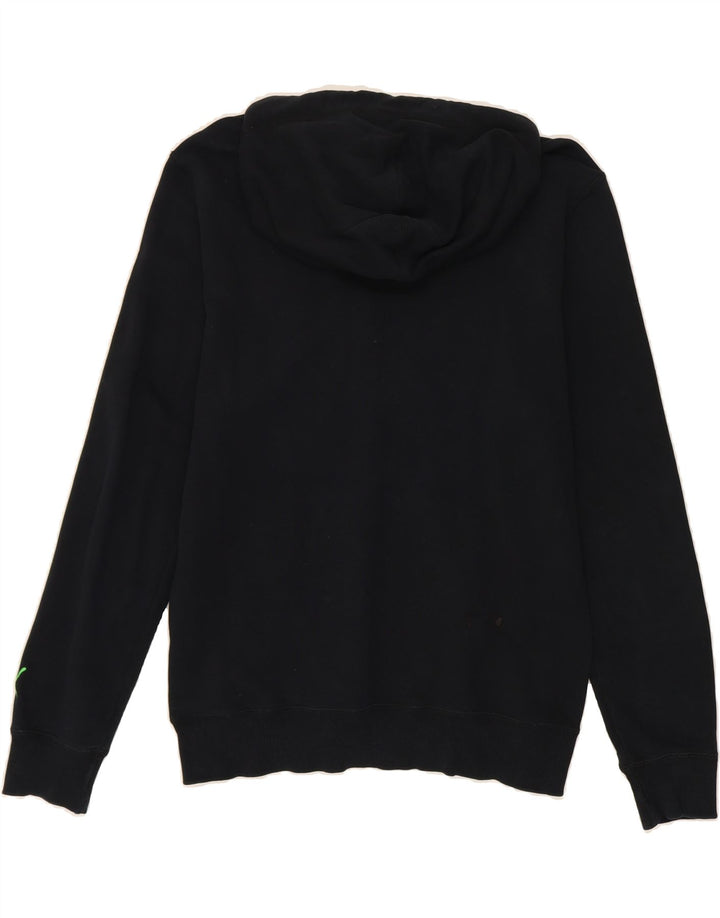 PUMA Mens Graphic Hoodie Jumper Small Black Cotton Vintage Puma and Second-Hand Puma from Messina Hembry 