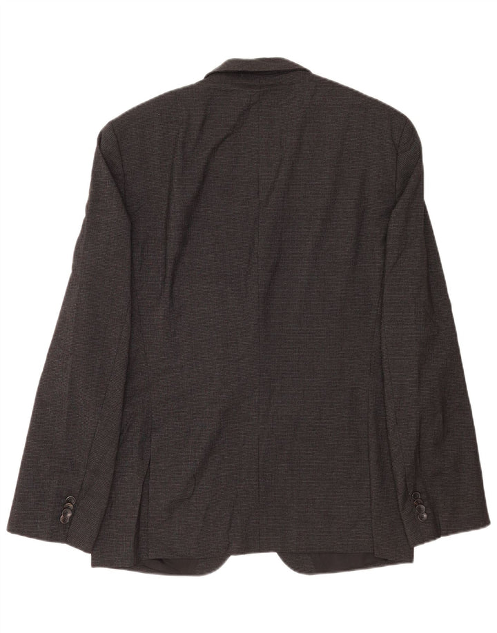 Giacca blazer da uomo a 2 bottoni Hugo Boss EU 52 XL lana vergine grigia