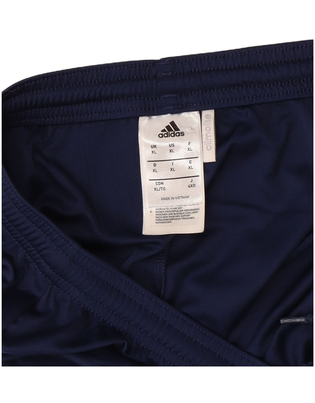 Pantaloncini sportivi Adidas Climalite da uomo XL in poliestere blu navy