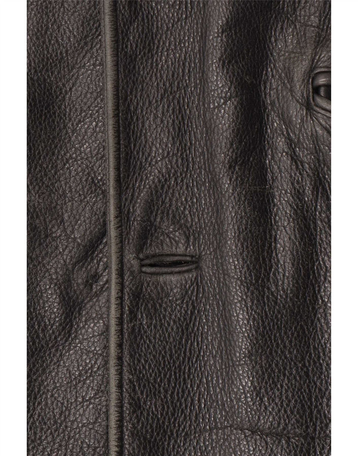 Giacca in pelle da uomo Angelo Litrico XL nera classica