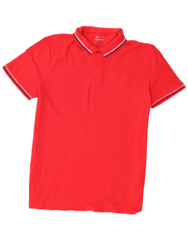 Polo da uomo Lotto 2XL in cotone rosso