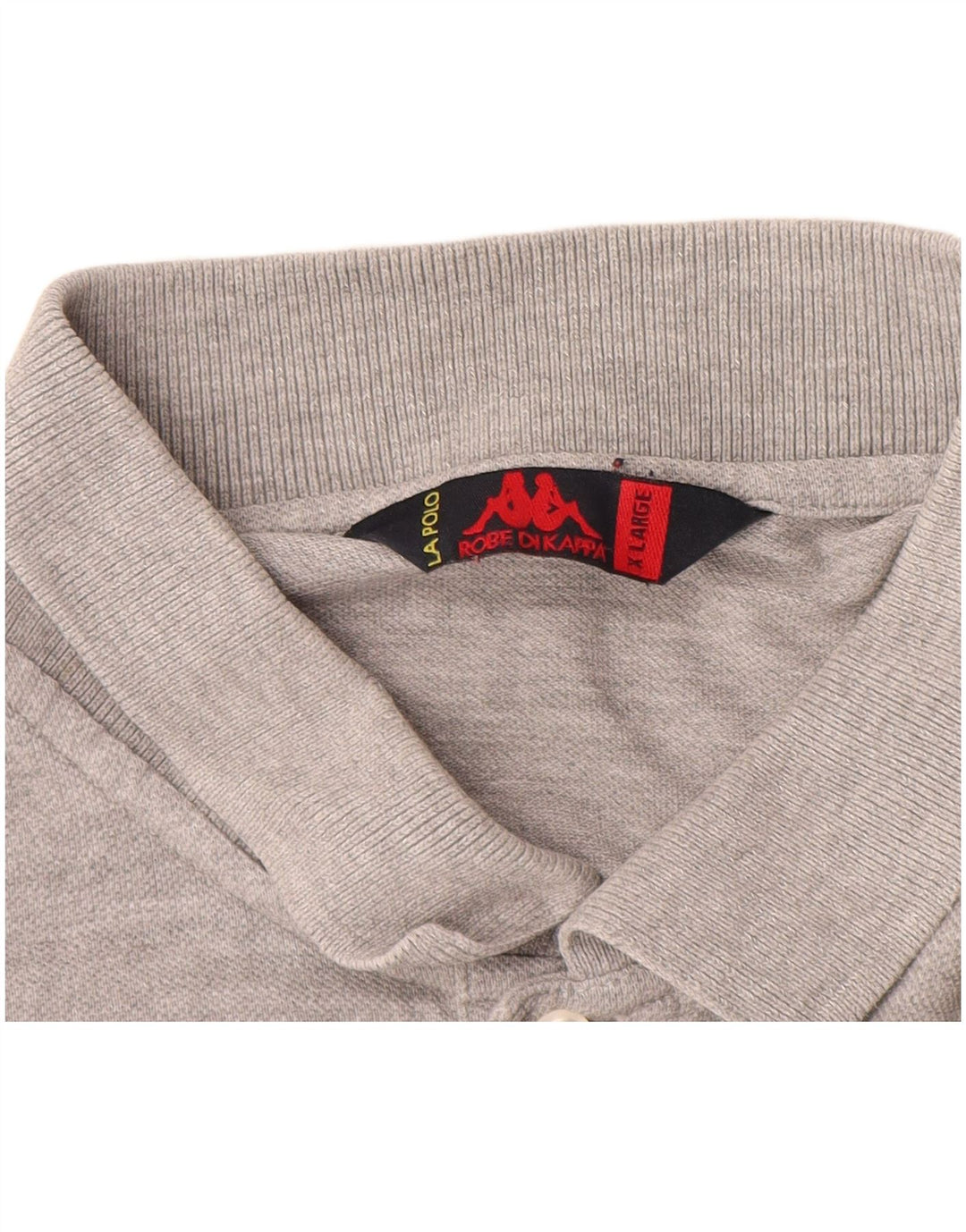 Polo Kappa Uomo Manica Lunga XL Cotone Grigio