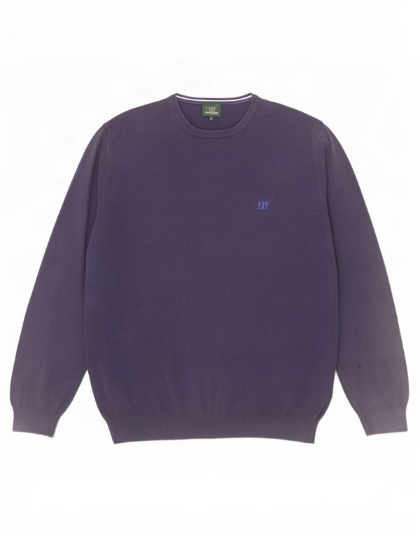 Maglione maglione girocollo da uomo Henry Cottons XL in cotone blu navy
