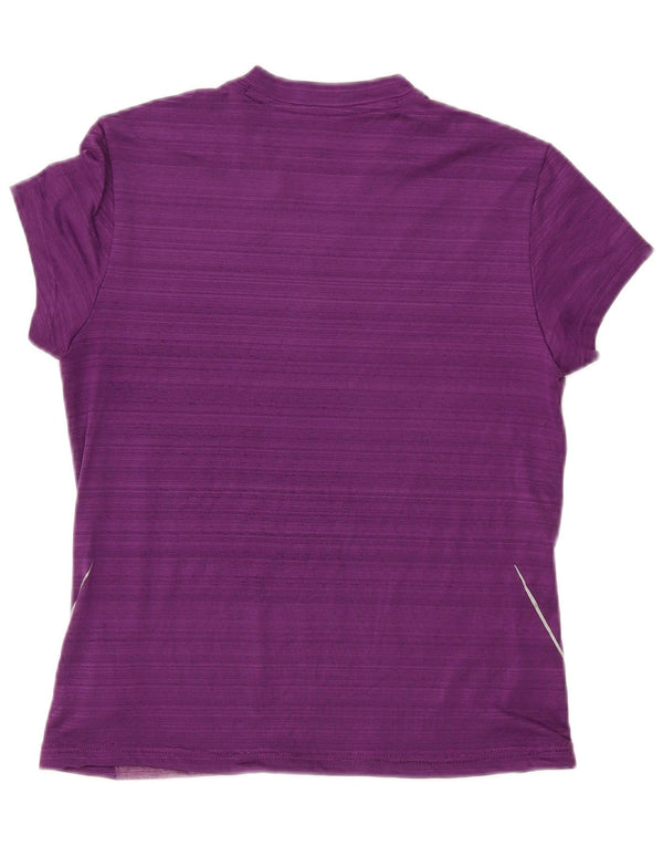T-shirt ADIDAS da donna Climalite Top UK 14 Large Purple Colourblock