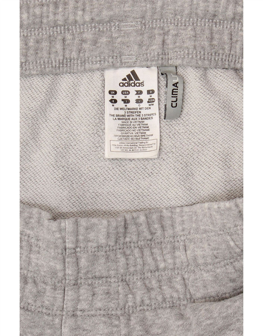 Pantaloni da tuta Adidas Climalite da uomo in cotone grigio medio