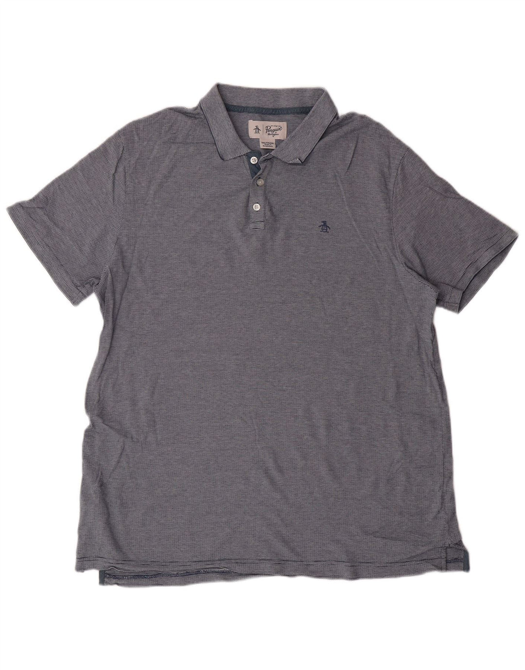 Polo da uomo PENGUIN 2XL Classica in cotone a righe blu