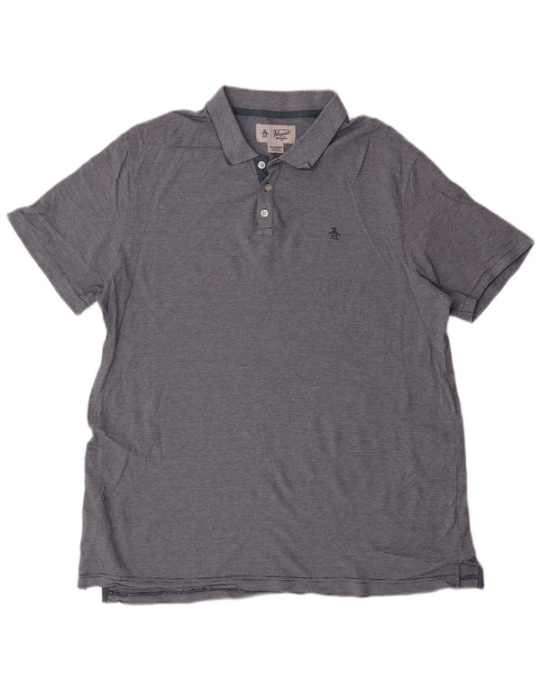 Polo da uomo PENGUIN 2XL Classica in cotone a righe blu