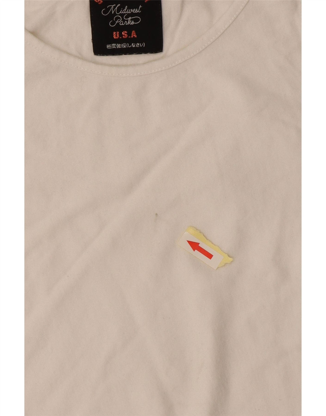 T-shirt da donna con vestibilità regolare Superdry UK 6 XS in cotone bianco sporco