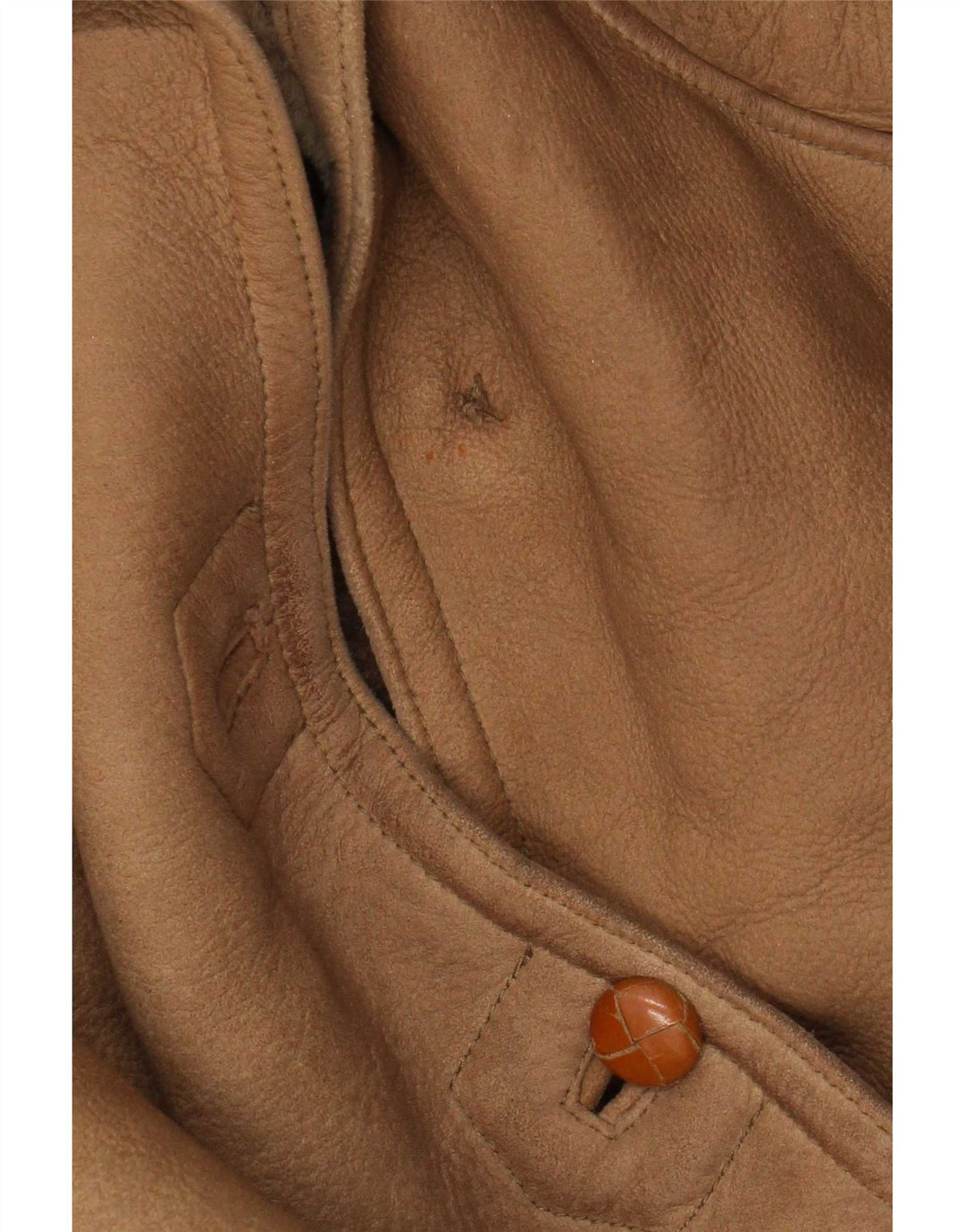 Giacca vintage in shearling a pipistrello da donna IT 44 Marrone medio