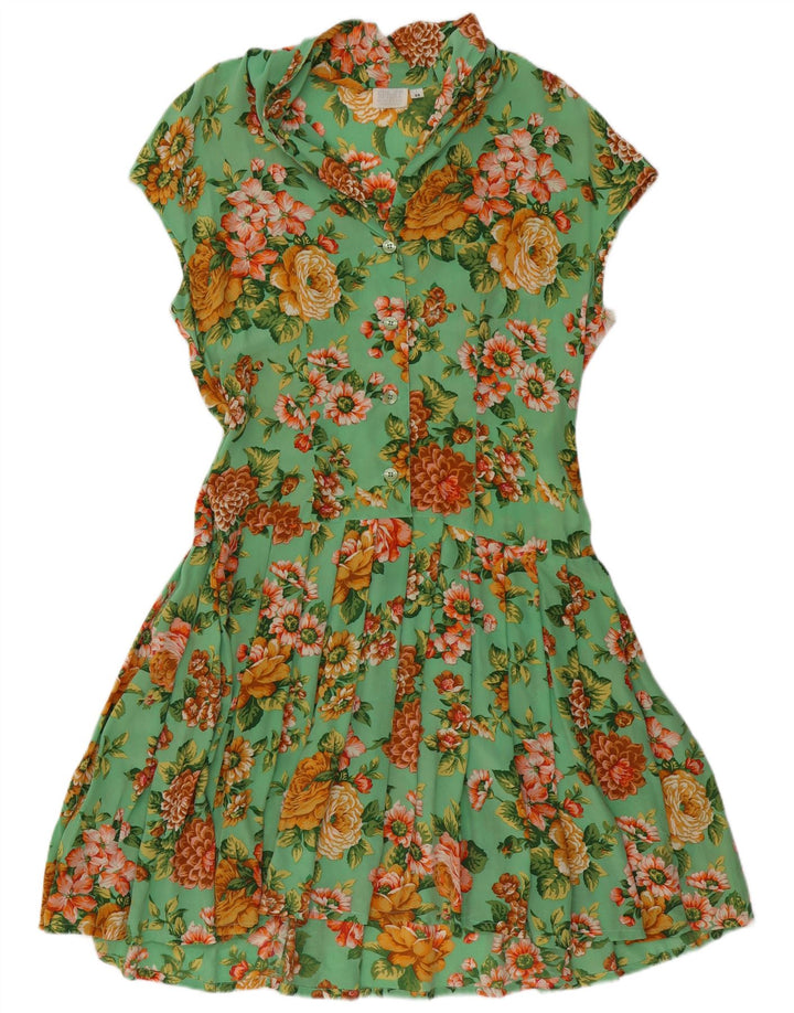 Abito a trapezio da donna Spirit IT 44 Verde medio floreale