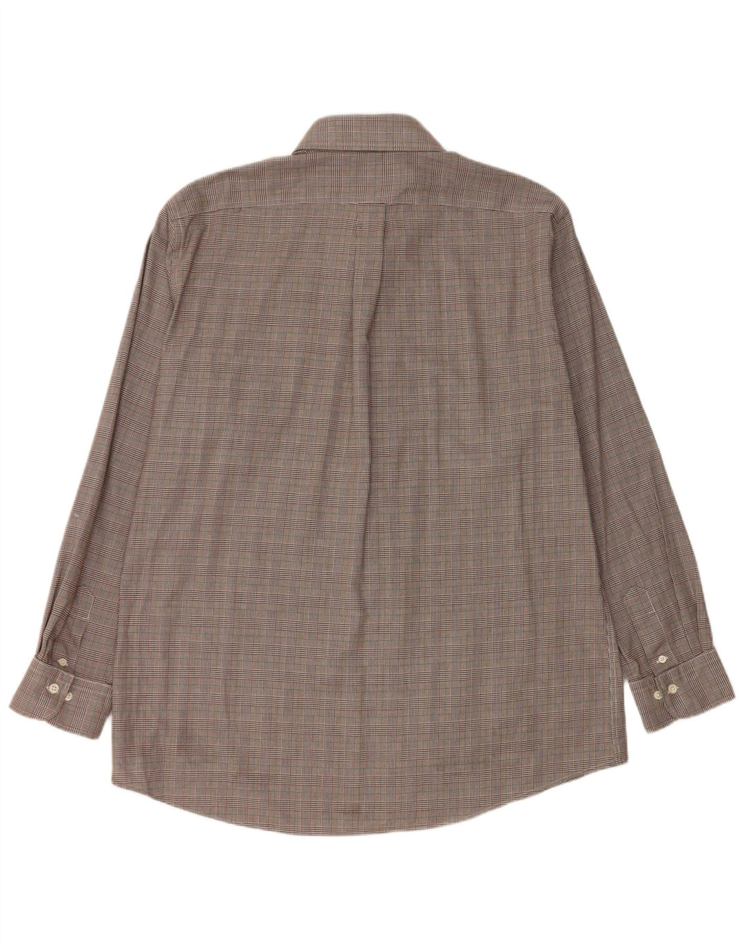 Camicia aderente da uomo Ralph Lauren taglia 17 43 XL pied de poule marrone