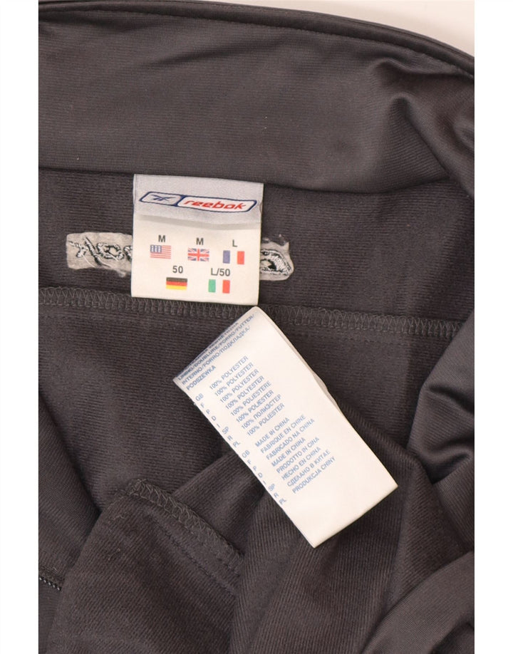 Giacca da ginnastica da uomo Reebok in poliestere grigio medio