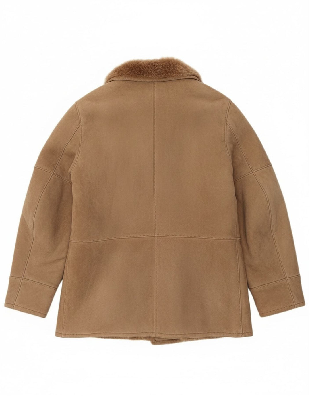 Giacca in shearling vintage da uomo IT 52 XL Shearling marrone