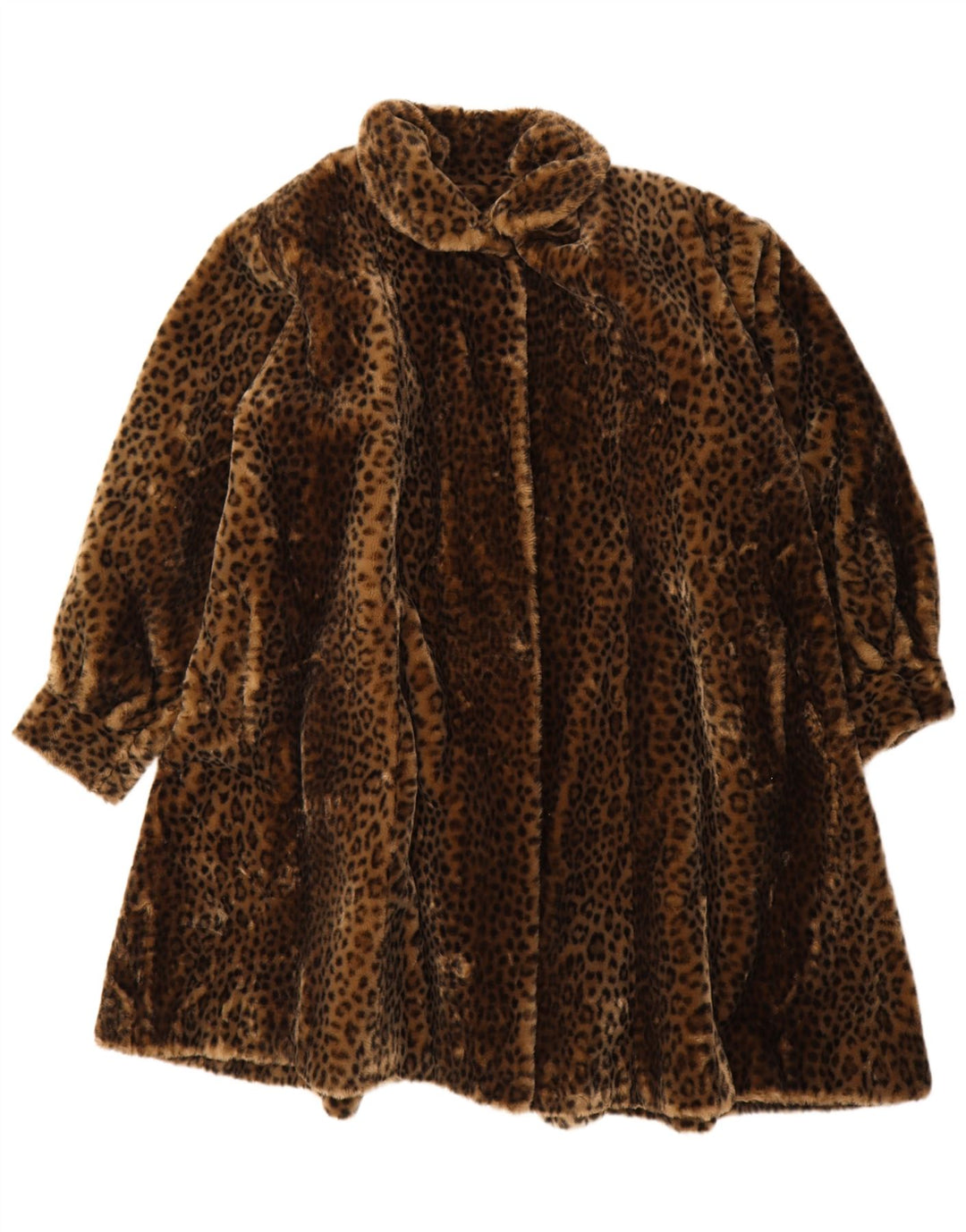 Soprabito oversize da donna Michel Alexis EU 38 marrone medio stampa animalier