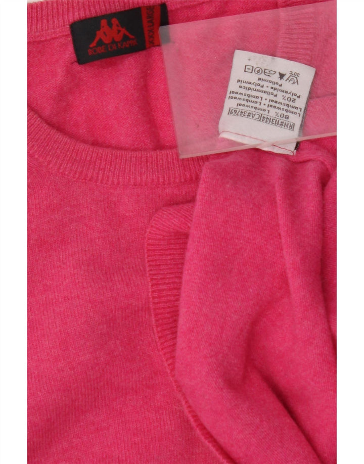 Maglione maglione girocollo da donna KAPPA UK 22 3XL Lana d'agnello rosa