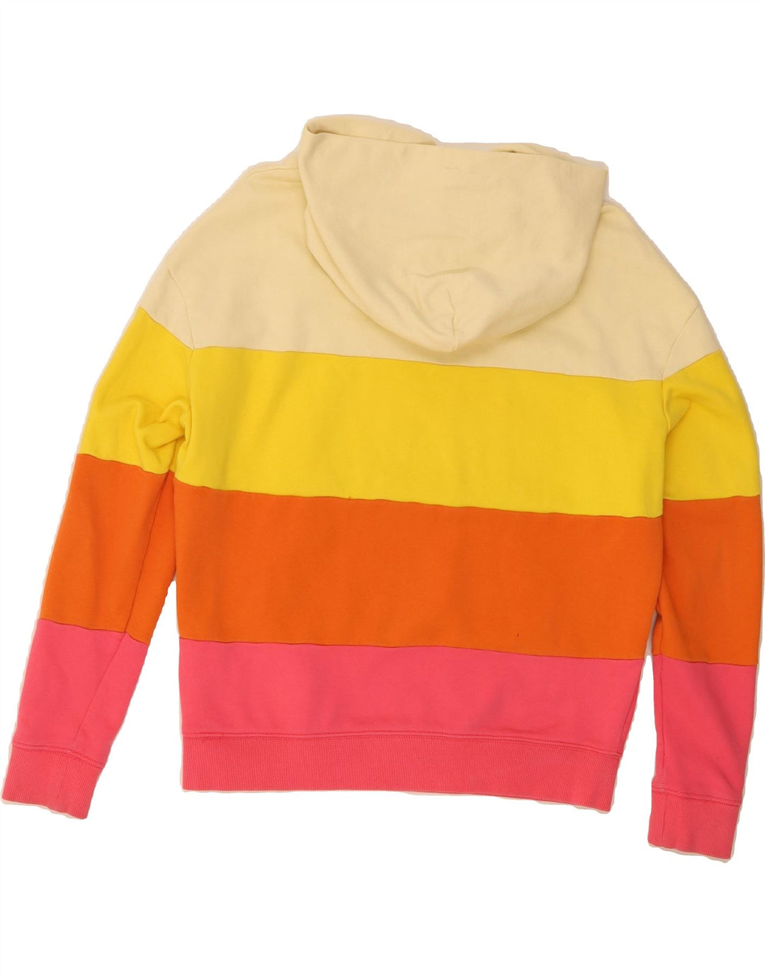 TOMMY HILFIGER Womens Hoodie Jumper UK 14 Medium Multicoloured Colourblock Vintage Tommy Hilfiger and Second-Hand Tommy Hilfiger from Messina Hembry 