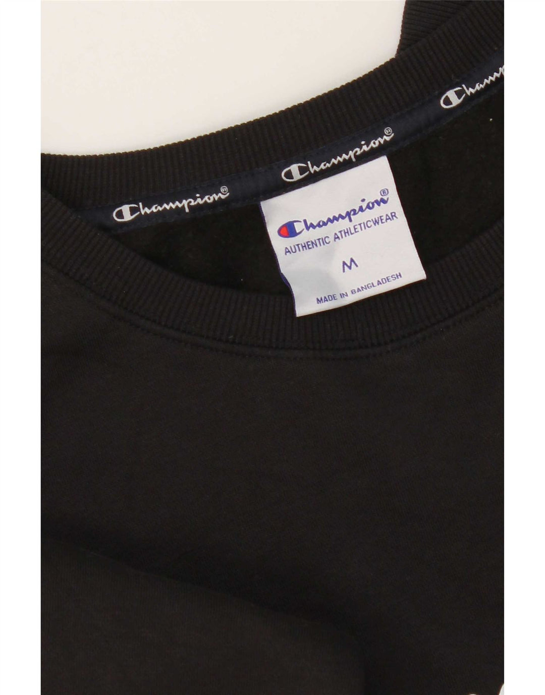 Felpa grafica da donna Champion Jumper UK 12 Medium Black Cotton