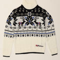 Maglione maglione da donna con collo alto Nebulus UK 14 Large White Fair Isle