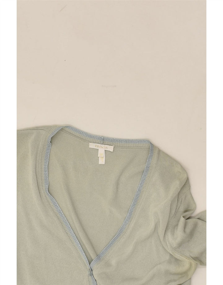 ESCADA Womens Graphic Cardigan Sweater EU 38 Medium Green Cotton | Vintage Escada | Thrift | Second-Hand Escada | Used Clothing | Messina Hembry 
