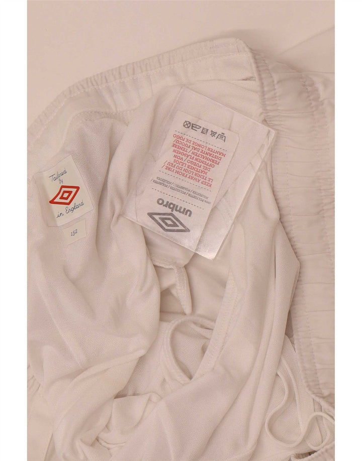 Pantaloncini sportivi Umbro da ragazzo Inghilterra 11-12 anni in poliestere bianco
