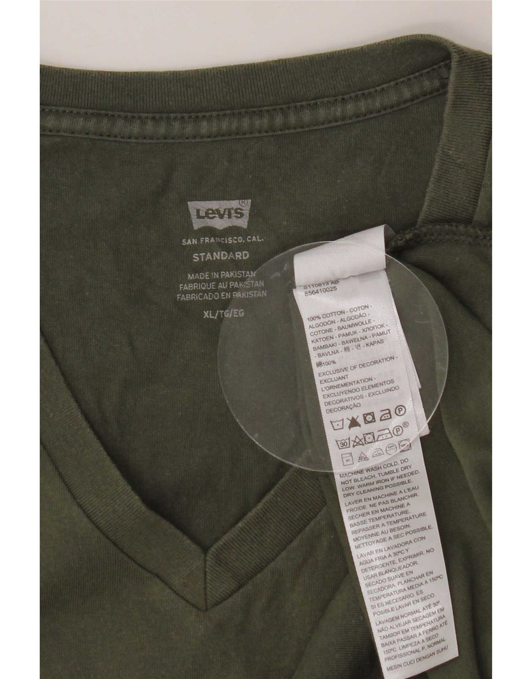 T-shirt standard da uomo Levi's Top XL in cotone kaki