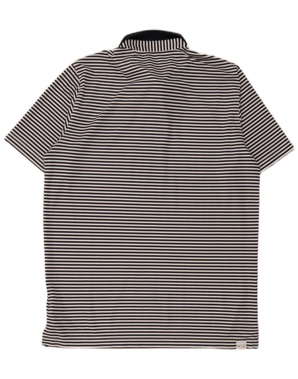 Polo da uomo Puma Large in poliestere gessato blu navy