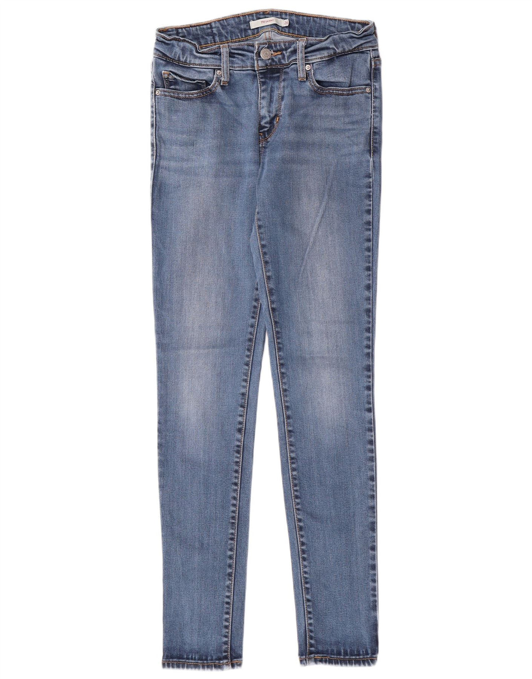LEVI'S Jeans skinny 711 da donna W26 L30 Lyocell blu