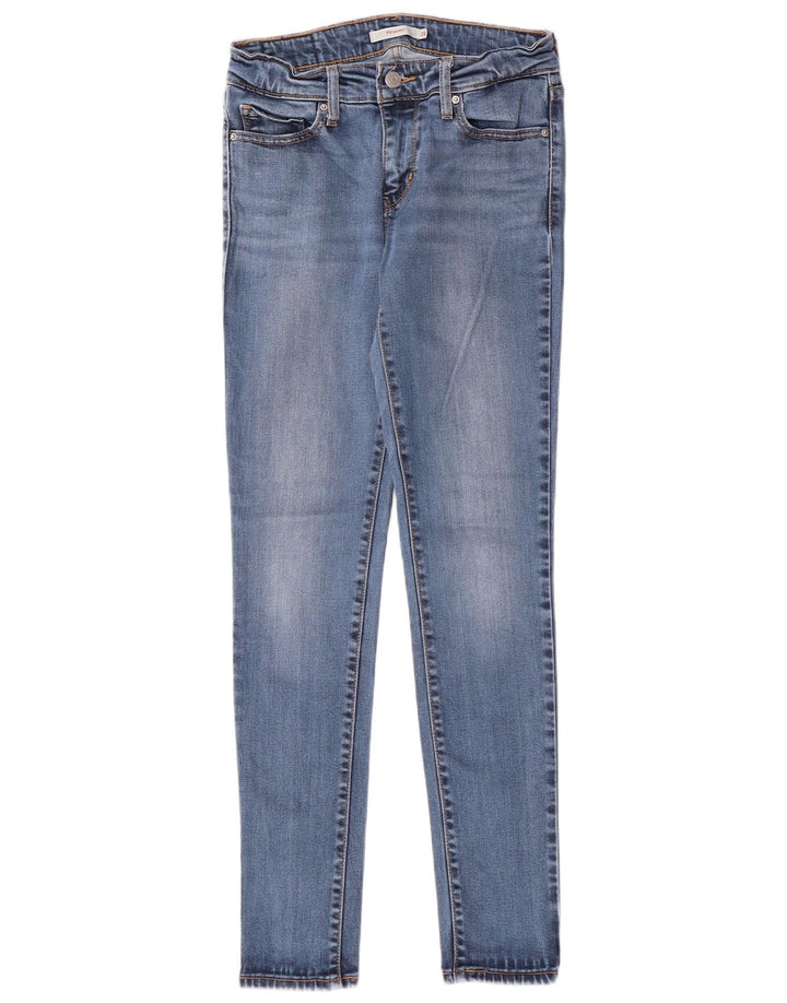 LEVI'S Jeans skinny 711 da donna W26 L30 Lyocell blu