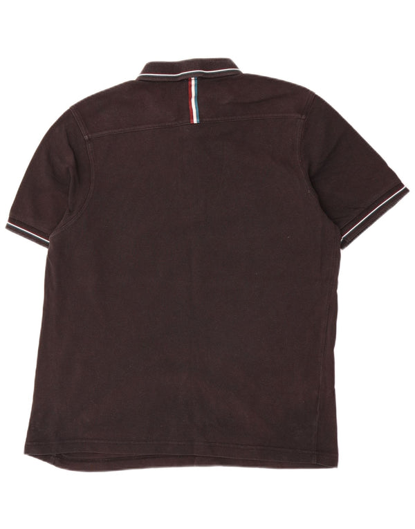 Polo da uomo slim fit Fred Perry grande in cotone nero