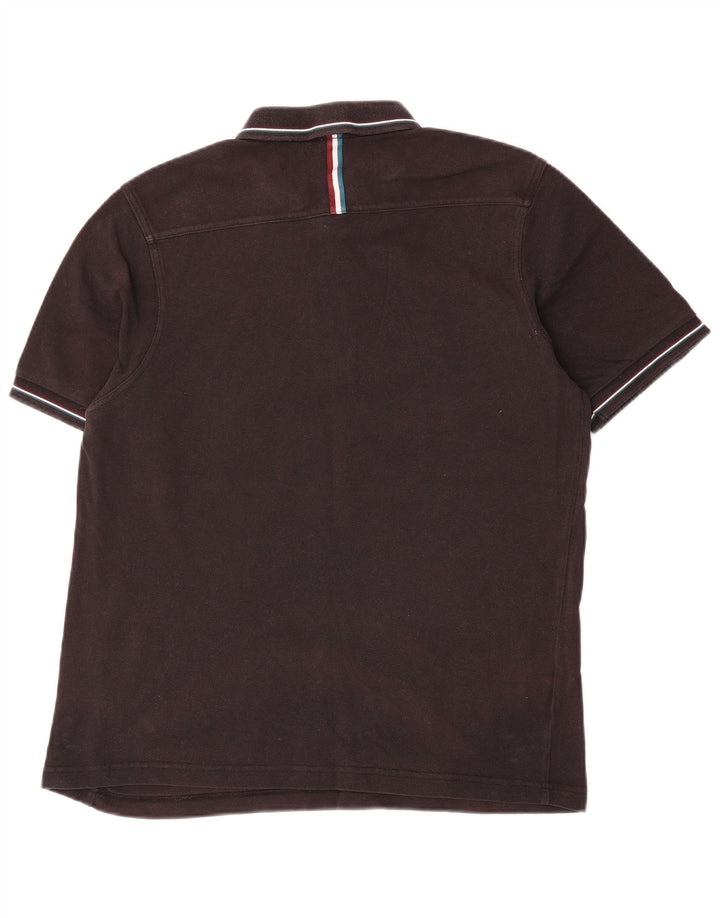 Polo da uomo slim fit Fred Perry grande in cotone nero