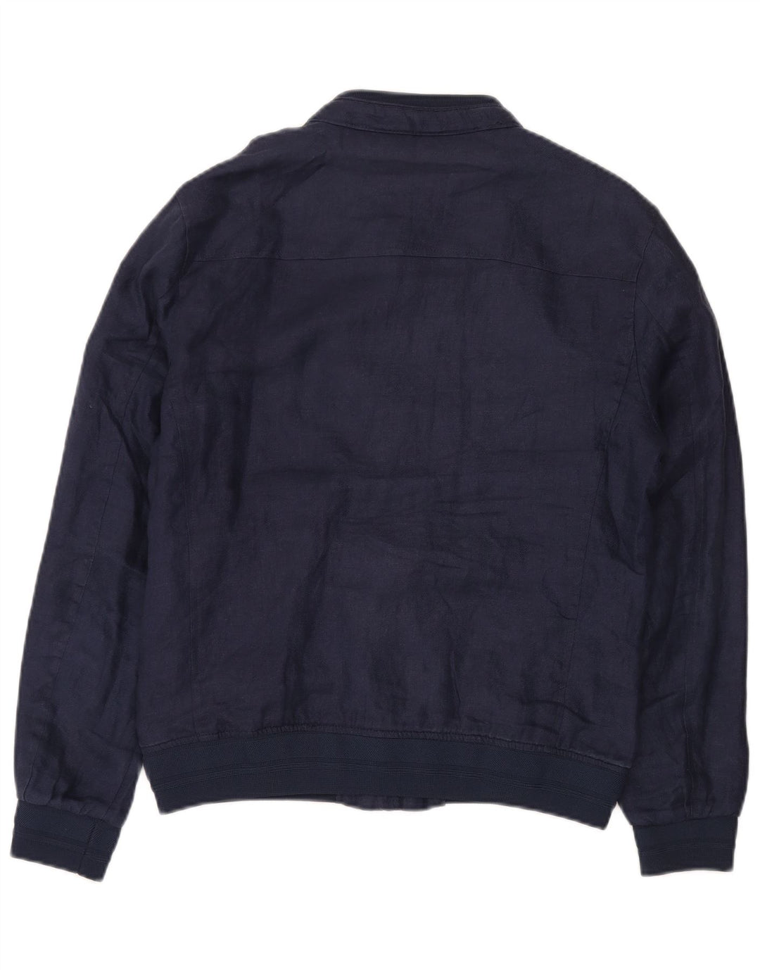 Giubbotto bomber da uomo Zara UK 40 grande lino blu navy
