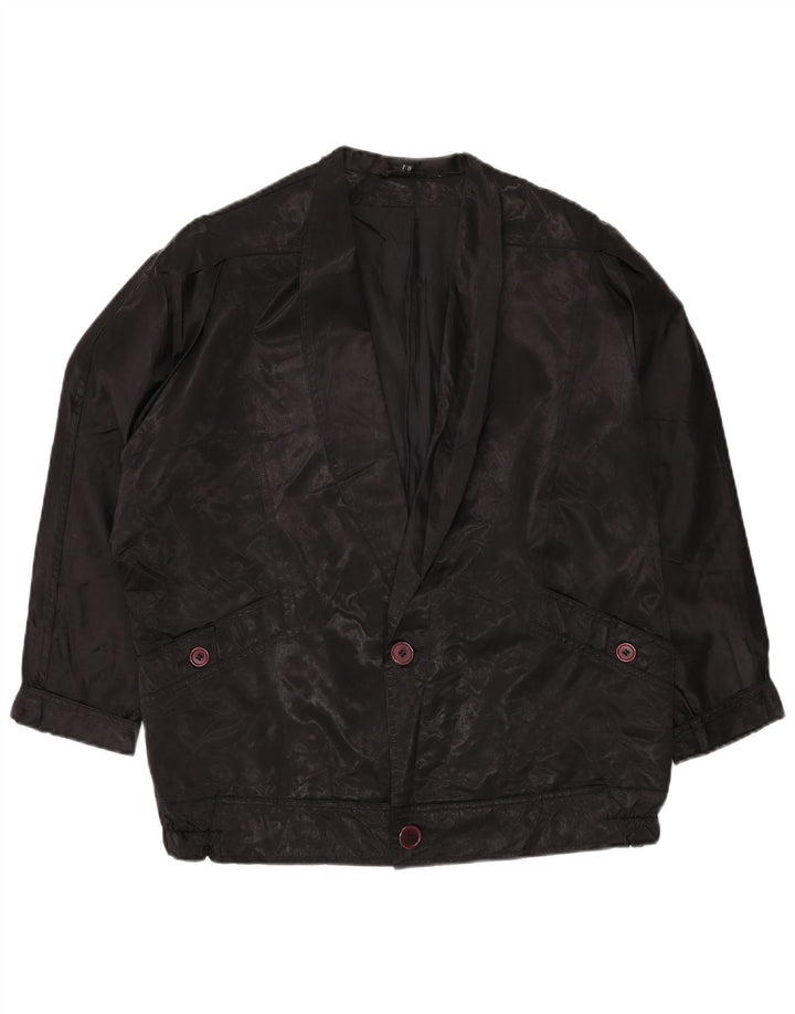 Giubbotto bomber da donna Colette Wolfgang Kaiser UK 10 piccolo in viscosa nera