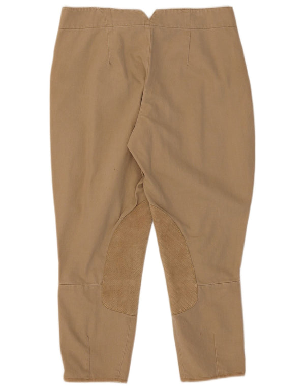 Pantaloni corti slim da equitazione da donna Ralph Lauren US 10 Large W30 L24 Beige