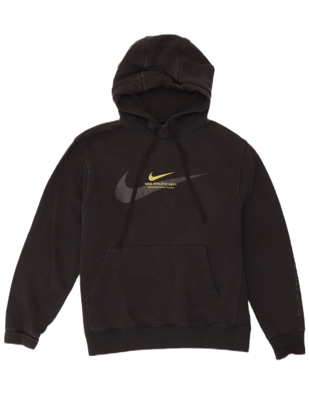 Felpa con cappuccio grafica da uomo NIKE, cotone nero medio