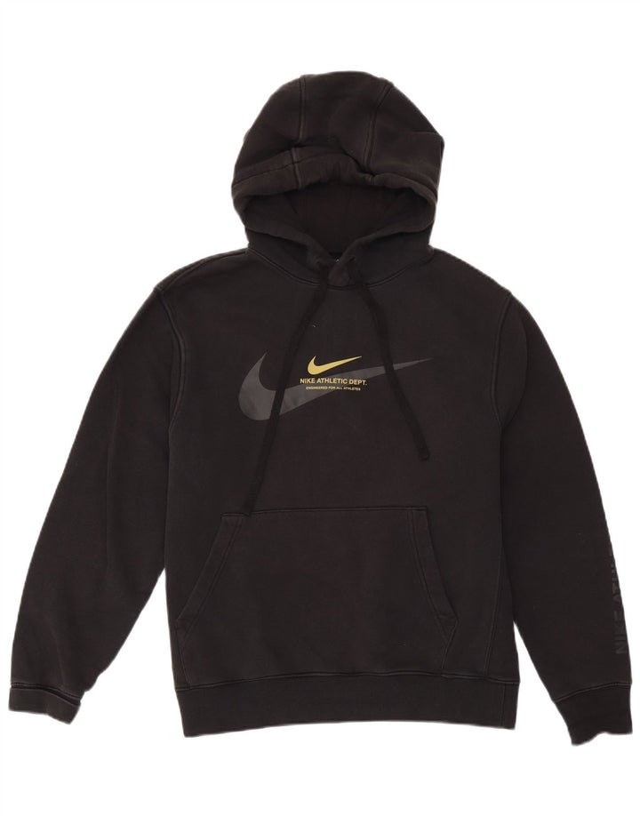 Felpa con cappuccio grafica da uomo NIKE, cotone nero medio