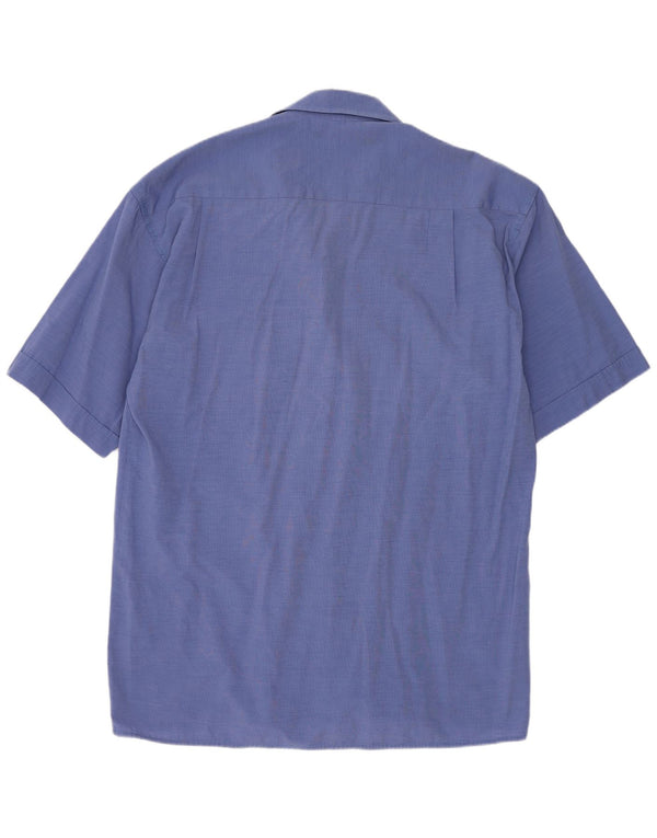 Camicia da uomo a maniche corte con vestibilità regolare Hugo Boss in cotone blu medio