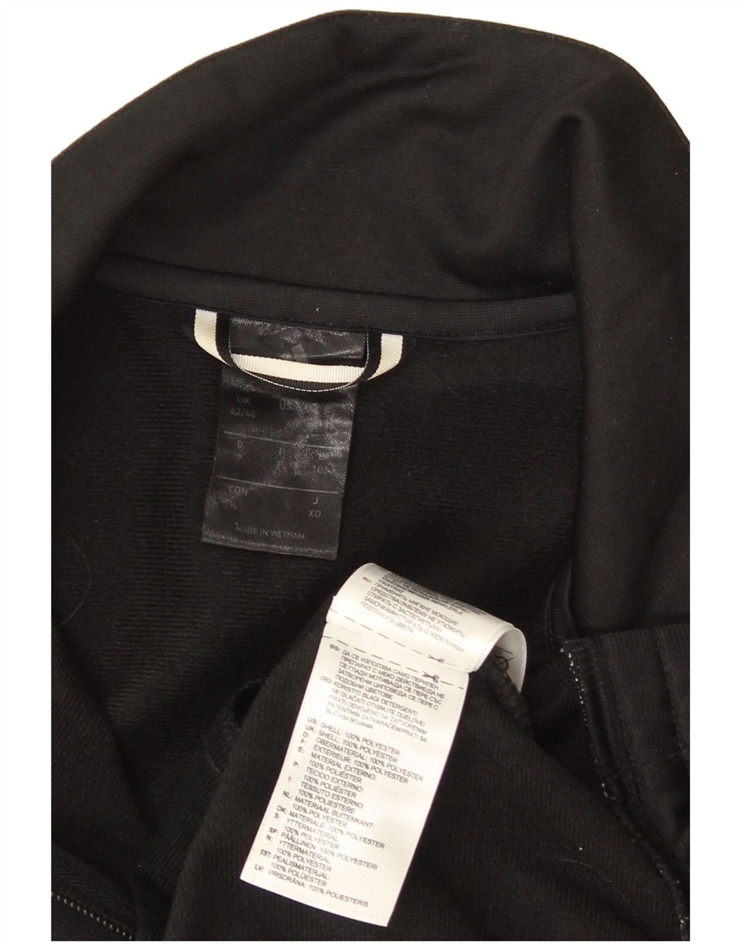 Giacca da tuta da uomo Adidas UK 42/44 grande poliestere nero