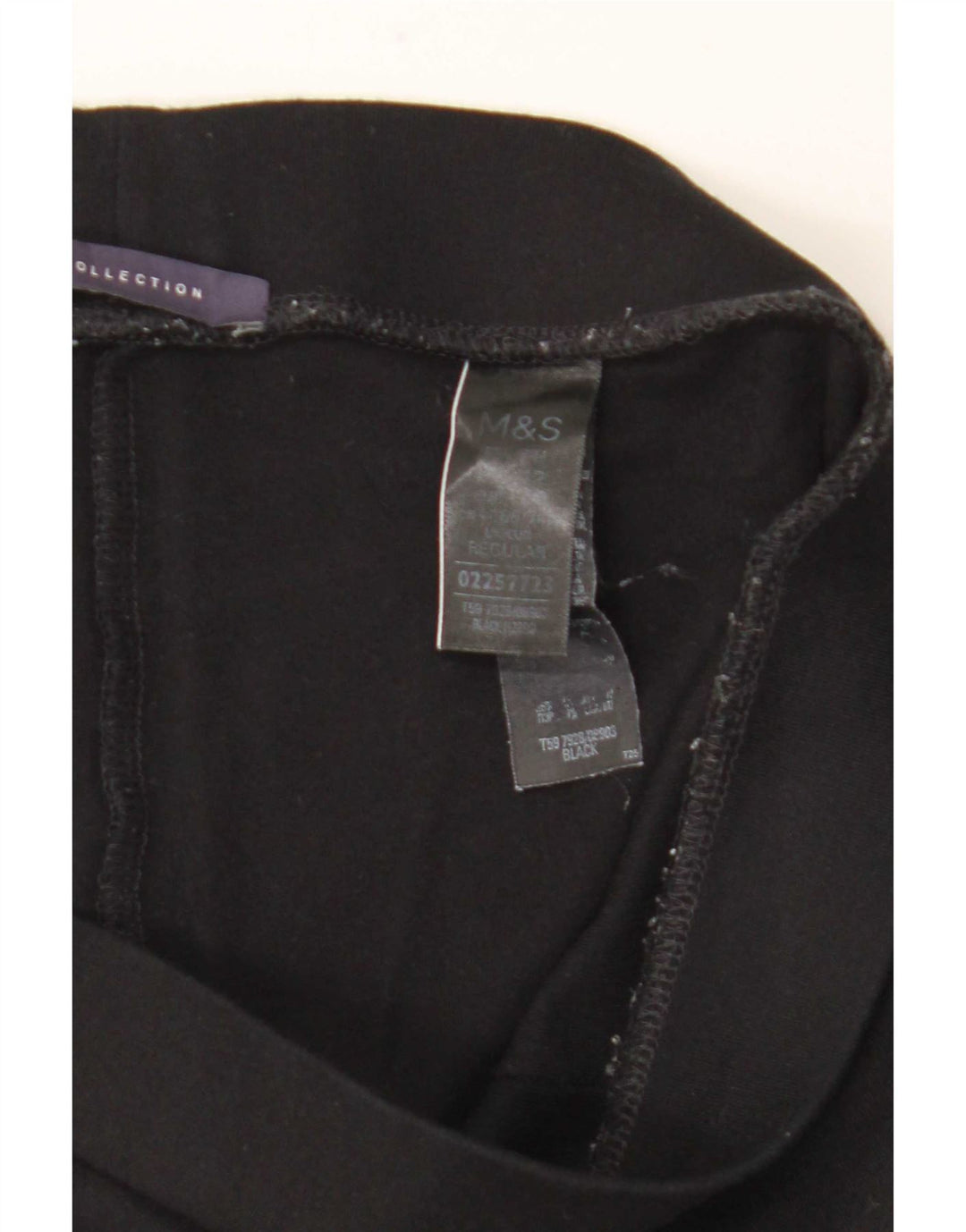 Leggings con staffa da donna Marks & Spencer UK 12 viscosa nera media