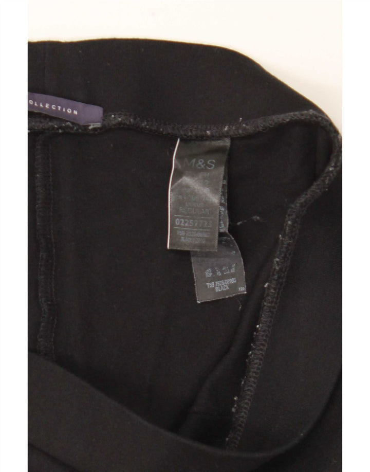 Leggings con staffa da donna Marks & Spencer UK 12 viscosa nera media